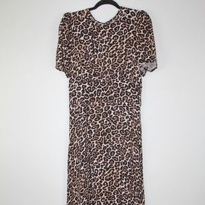 AFRM LALA MIDI DRESS IN LEOPARD PRINT SZ XL